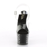 Schwarz 18 cm Pleaser SKY-308CP-1 pole dance sandaletten