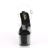 Schwarz 18 cm Pleaser SKY-308CP-2 pole dance sandaletten