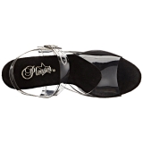 Schwarz 18 cm Pleaser SKY-308MG glitter high heels schuhe