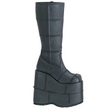 Schwarz 18 cm STACK-301 demonia stiefel - unisex cyberpunk stiefel