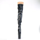 Schwarz 20 cm FLAMINGO-3000HWR Hologramm poledance overkneestiefel