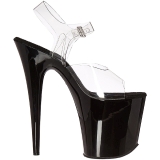 Schwarz 20 cm FLAMINGO-808 Plateau High Heels