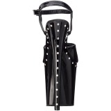 Schwarz 20 cm FLAMINGO-809ABLS Sandaletten mit Strass Plateau