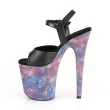 Schwarz 20 cm FLAMINGO-809REFL plateauschuhe high heels