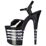 Schwarz 20 cm Pleaser FLAMINGO-809LN Plateau High Heels