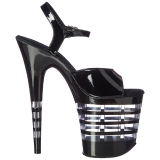 Schwarz 20 cm Pleaser FLAMINGO-809LN Plateau High Heels