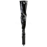 Schwarz 25 cm BEYOND-4000 overknee stiefel mit plateausohle