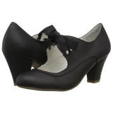 Schwarz 6,5 cm WIGGLE-32 retro vintage maryjane pumps mit blockabsatz