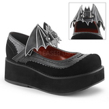 Schwarz 6 cm DemoniaCult SPRITE-09 gothic plateauschuhe