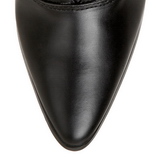 Schwarz 7 cm VICTORIAN-120 Damen Stiefeletten mit Schnürsenkel