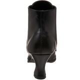 Schwarz 7 cm VICTORIAN-35 Damen Stiefeletten mit Schnürsenkel