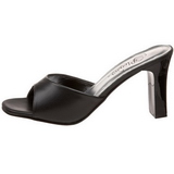 Schwarz 8,5 cm ROMANCE-301-2 Mules Damen Schuhe für Herren