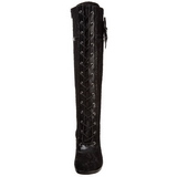 Schwarz 9,5 cm GLAM-240 Damenstiefel mit hohem Absatz