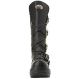 Schwarz 9 cm SINISTER-203 plateau damenstiefel mit schnalle
