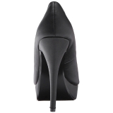 Schwarz Kunstleder 13,5 cm CHLOE-01 grosse grössen pumps schuhe