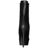 Schwarz Kunstleder 15,5 cm DELIGHT-1020 Plateau Stiefeletten