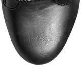 Schwarz Kunstleder 15,5 cm DELIGHT-1020 Plateau Stiefeletten