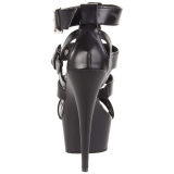 Schwarz Kunstleder 15 cm DELIGHT-658 pleaser schuhe high heels