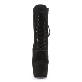 Schwarz Kunstleder 18 cm ADORE-1020FS stiefeletten mit schnürsenkel