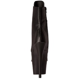 Schwarz Kunstleder 18 cm ADORE-1021 damen stiefeletten plateausohle