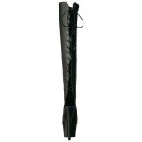 Schwarz Kunstleder 18 cm ADORE-3019 Overknee stiefel mit plateau