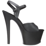 Schwarz Kunstleder 18 cm Pleaser SKY-309 Plateau High Heels