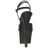 Schwarz Kunstleder 18 cm Pleaser SKY-309 Plateau High Heels