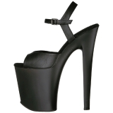 Schwarz Kunstleder 20 cm Pleaser XTREME-809 Plateau High Heels