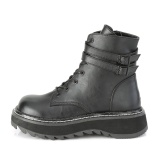 Schwarz Kunstleder 3 cm LILITH-152 DemoniaCult stiefeletten mit plateau