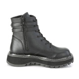 Schwarz Kunstleder 3 cm LILITH-152 DemoniaCult stiefeletten mit plateau