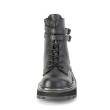 Schwarz Kunstleder 3 cm LILITH-152 DemoniaCult stiefeletten mit plateau