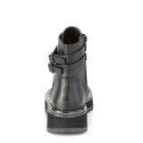 Schwarz Kunstleder 3 cm LILITH-152 DemoniaCult stiefeletten mit plateau