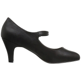 Schwarz Kunstleder 8 cm DIVINE-440 pumps mit niedrigem absatz