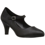 Schwarz Kunstleder 8 cm DIVINE-440 pumps mit niedrigem absatz