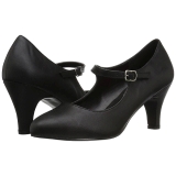 Schwarz Kunstleder 8 cm DIVINE-440 pumps mit niedrigem absatz