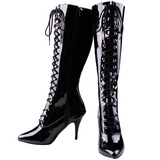 Schwarz Lack 10,5 cm VANITY-2020 High Heels Damenstiefel für Männer