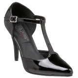 Schwarz Lack 10,5 cm VANITY-415 Herren High Heel Pumps