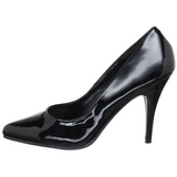 Schwarz Lack 10 cm VANITY-420 klassische spitze pumps high heels