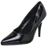 Schwarz Lack 10 cm VANITY-420 klassische spitze pumps high heels