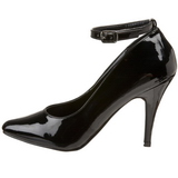 Schwarz Lack 10 cm VANITY-431 High Heels Pumps für Männer