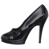 Schwarz Lack 11,5 cm FLAIR-480 Damen pumps für männer