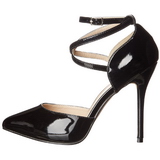 Schwarz Lack 13 cm AMUSE-25 High Heels Pumps für Männer