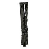Schwarz Lack 13 cm ELECTRA-2000Z High Heels Damenstiefel für Männer