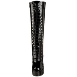 Schwarz Lack 13 cm ELECTRA-2020 High Heels Damenstiefel für Männer