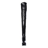 Schwarz Lack 13 cm ELECTRA-3000Z Overknees Damenstiefel