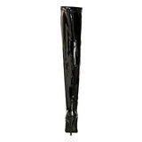 Schwarz Lack 13 cm SEDUCE-3000 Overknee Stiefel für Männer