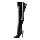 Schwarz Lack 13 cm SEDUCE-3010 Overknee Stiefel für Männer