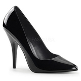 Schwarz Lack 13 cm SEDUCE-420 spitze pumps high heels