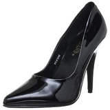 Schwarz Lack 13 cm SEDUCE-420 spitze pumps high heels