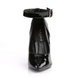 Schwarz Lack 13 cm SEDUCE-431 Herren Stiletto Pumps